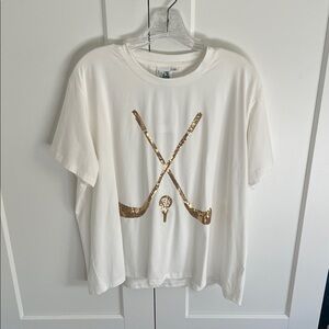 Queen of Sparkles Gold sequin golf Tee T-Shirt